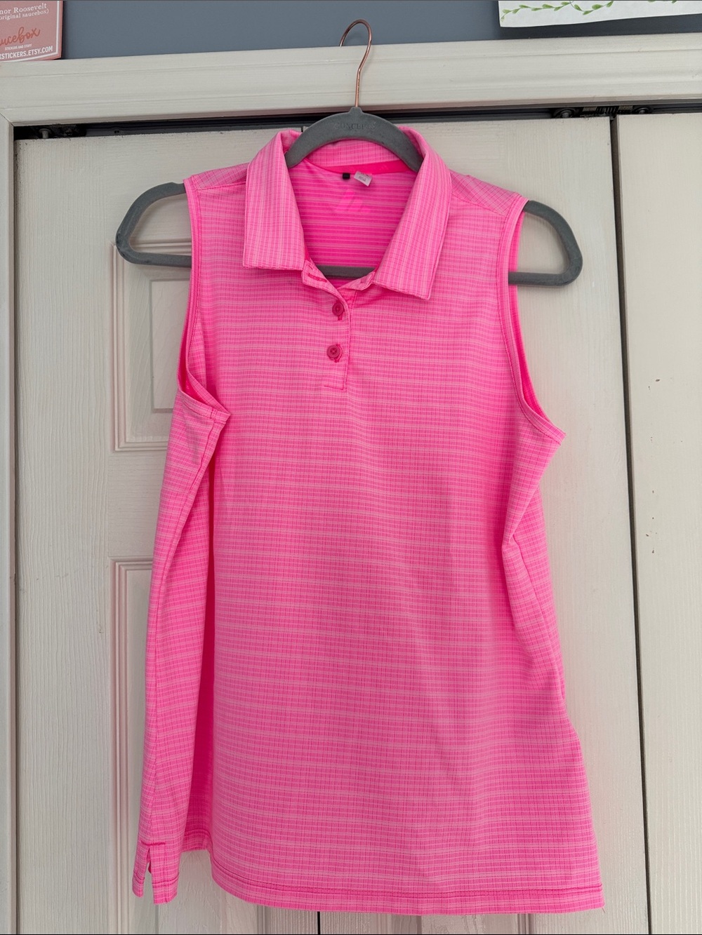 Adidas Golf Polo Tank Bright Pink